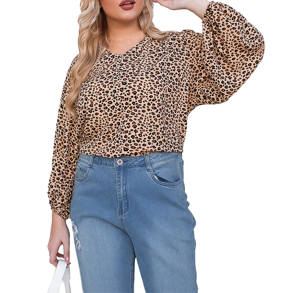 Plus Size Women Autumn Leopard Print V Neck Long Sleeve T-Shirt Casual Top Elegant Autumn Print Blouse
Plus Size Women Autumn Leopard Print V Neck Long Sleeve T-Shirt Casual Top Elegant Autumn Print Blouse