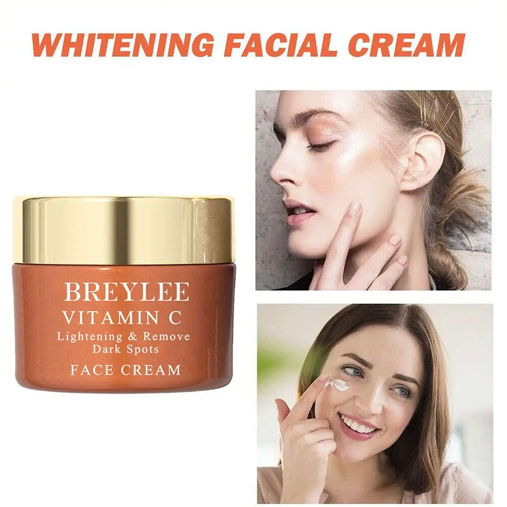 

Hyaluronic Acid Emulsion Cream Vitamin C 20% VC Whitening Fade Facial Sport Face Brightening Freckles Cream Dark Repair Z8P9