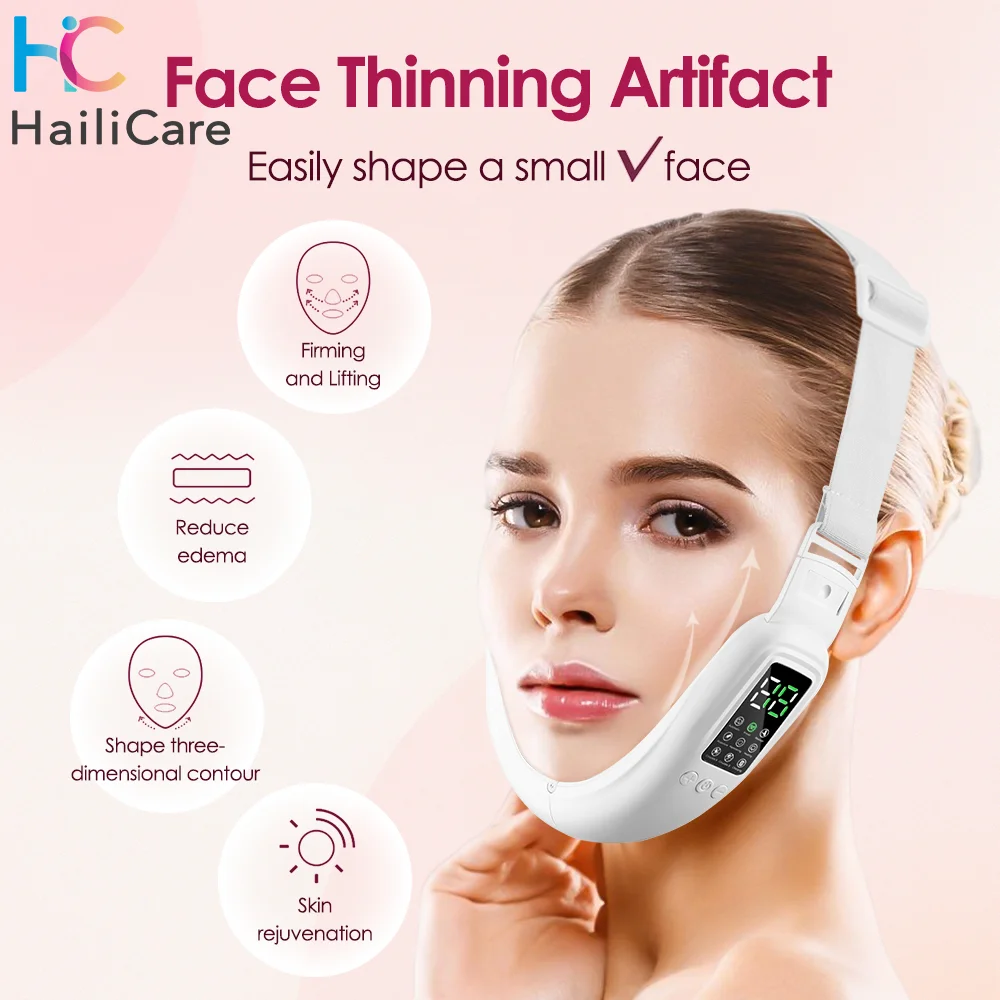EMS V-Line Facial Lifting Device Hot Compress Face Slimming Machine Microcurrent Double Chin V Face Shaped Cheek Belt Machine
EMS V-Line Facial Lifting Device Hot Compress Face Slimming Machine Microcurrent Double Chin V Face Shaped Cheek Belt Machine