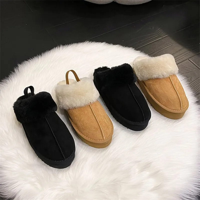 Winter Brand Plush Cotton Slippers Women Flats Shoes 2022 New Fashion Platform Casual Home Suede Fur Warm Slingback Flip Flops
Winter Brand Plush Cotton Slippers Women Flats Shoes 2022 New Fashion Platform Casual Home Suede Fur Warm Slingback Flip Flops