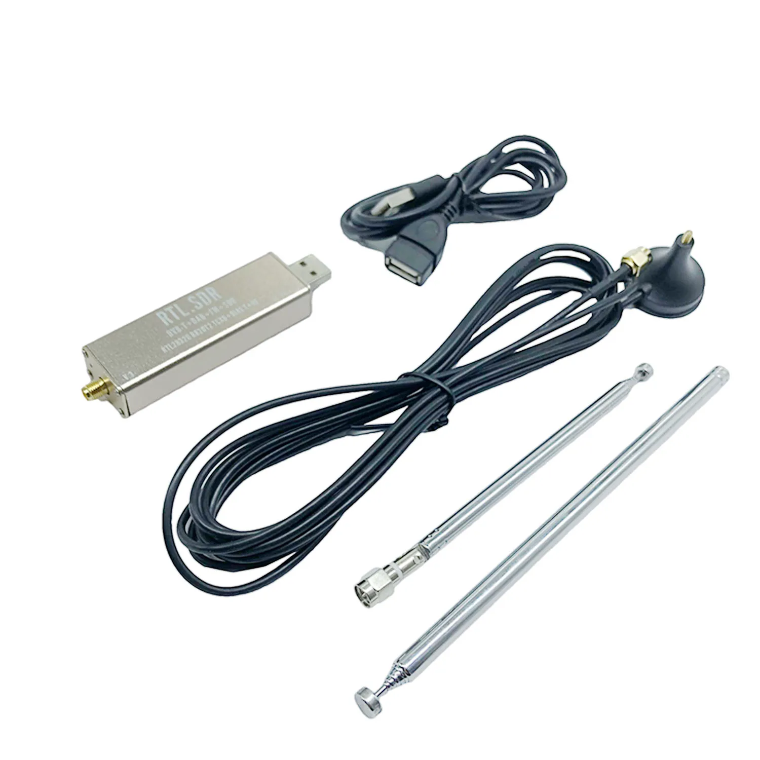 1 Set SDR Receiver RTL2832U + R820T2 Chip 1PPM TCXO ADS-B 0.1MHz-1.7GHz Full Band Software Defined Radio Receiver
1 Set SDR Receiver RTL2832U + R820T2 Chip 1PPM TCXO ADS-B 0.1MHz-1.7GHz Full Band Software Defined Radio Receiver