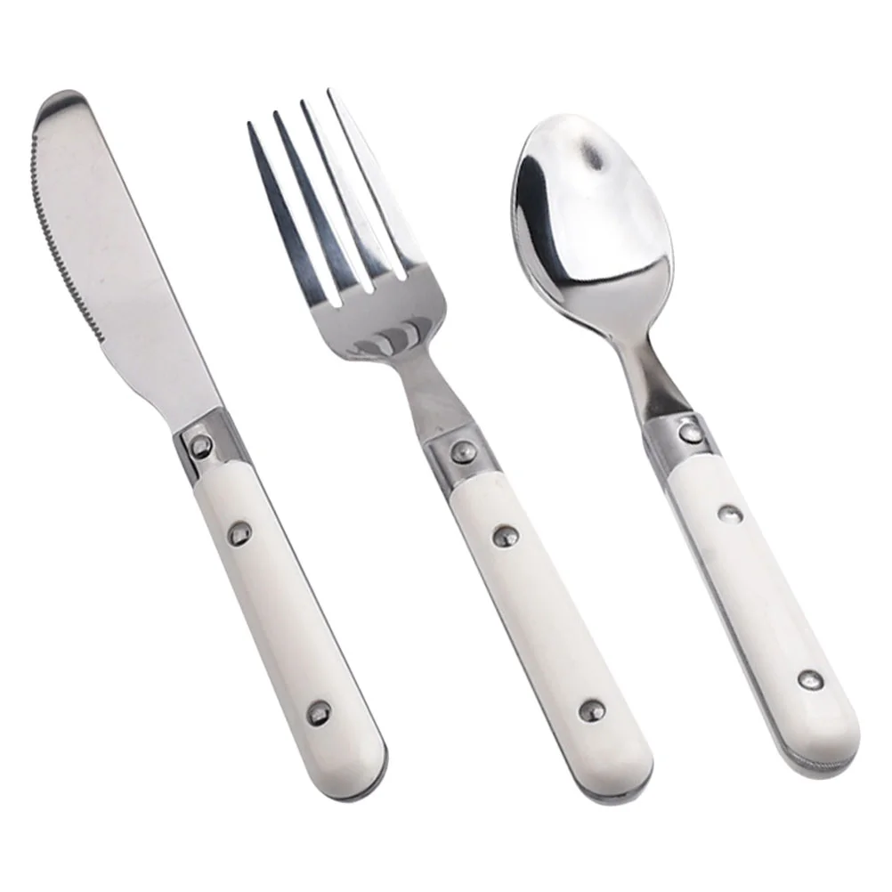 3 Pcs Children's Knife Fork Spoon Kitchen Utensil Sets Set Stainless Steel Cutlery Home Kids Western Flatware Christmas
3 Pcs Children's Knife Fork Spoon Kitchen Utensil Sets Set Stainless Steel Cutlery Home Kids Western Flatware Christmas
