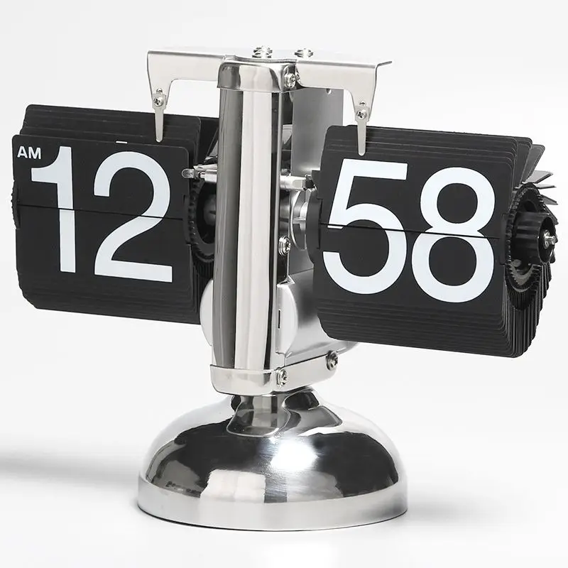 European Style Automatic Page-turning Clock Small Balance Mechanical Clock Quartz Desk Clock Page-turning Alarm
European Style Automatic Page-turning Clock Small Balance Mechanical Clock Quartz Desk Clock Page-turning Alarm