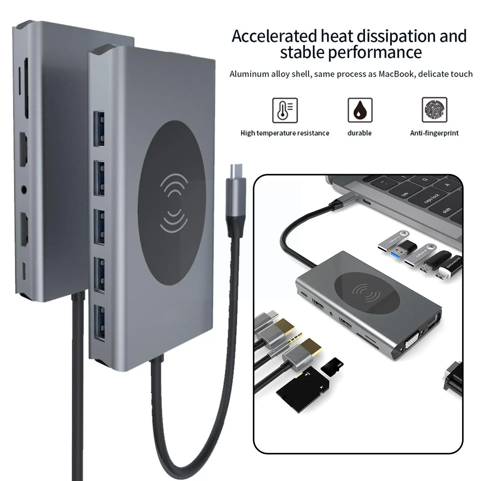 14-in-1 USB C HUB Type-C Splitter 4K HDMI Multiport Adapter Dock Station SD TF Gigabit Ethernet For PC Macbook Air iPad Pro W7O5
14-in-1 USB C HUB Type-C Splitter 4K HDMI Multiport Adapter Dock Station SD TF Gigabit Ethernet For PC Macbook Air iPad Pro W7O5