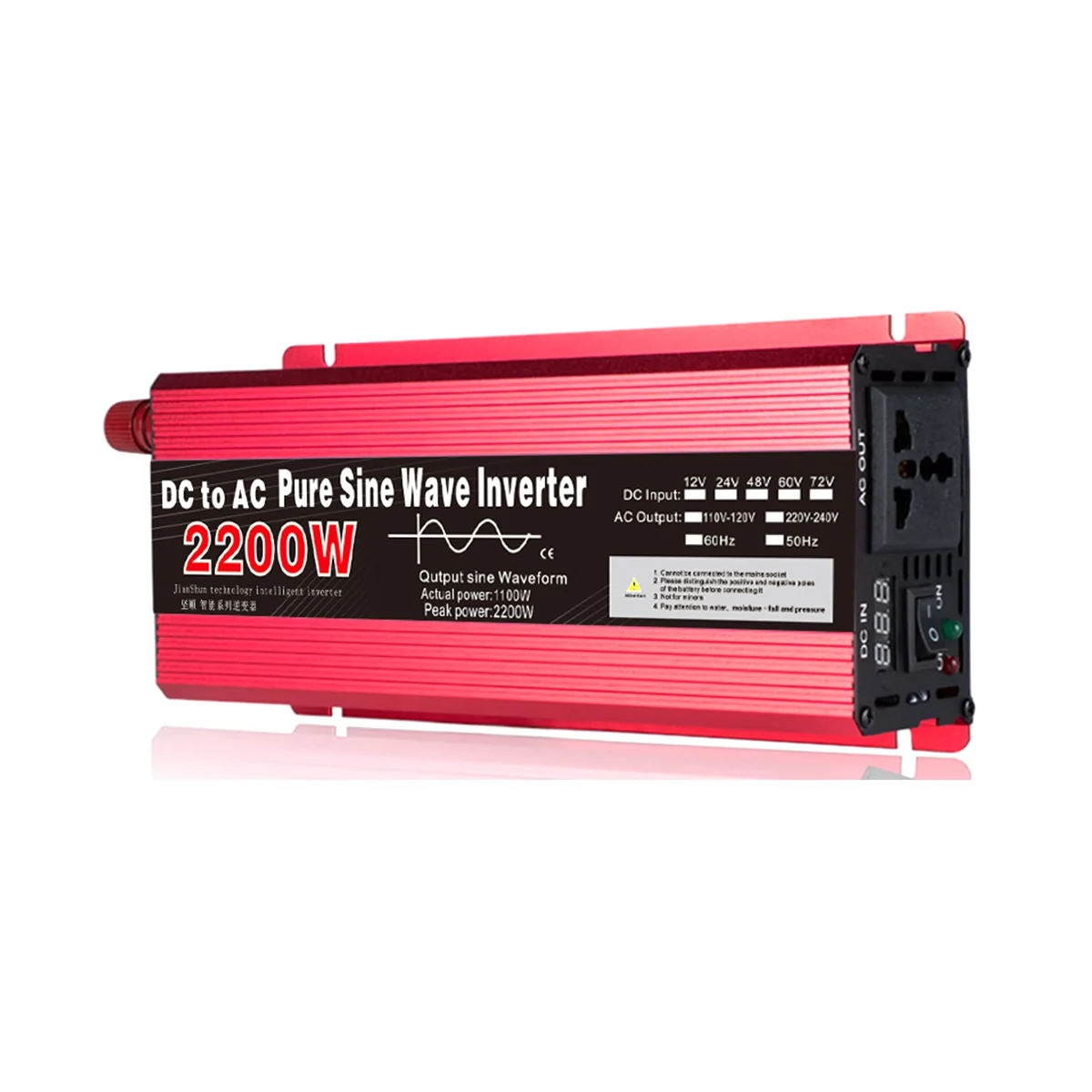 Pure Sine Wave Inverter Photovoltaic 24V to AC 220V 2200W Transformer Power Converter Solar Inverter
Pure Sine Wave Inverter Photovoltaic 24V to AC 220V 2200W Transformer Power Converter Solar Inverter