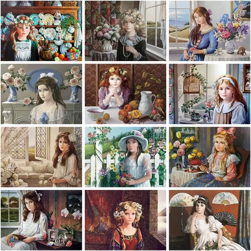 CHENISTORY 40x50cm Frame Painting By Number Girl Kits Handpainted Picture By Number Portrait Drawing On Canvas Home Decoration D
CHENISTORY 40x50cm Frame Painting By Number Girl Kits Handpainted Picture By Number Portrait Drawing On Canvas Home Decoration D