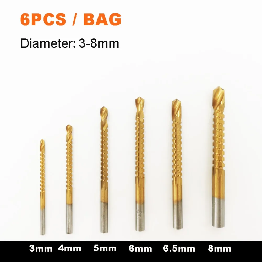 Drill Bit Set 6pcs/bag High Speed Stee Woodworking Tools Wood Punching Slotting Sets Of Hand Tools Multi Function Metal Drills
Drill Bit Set 6pcs/bag High Speed Stee Woodworking Tools Wood Punching Slotting Sets Of Hand Tools Multi Function Metal Drills