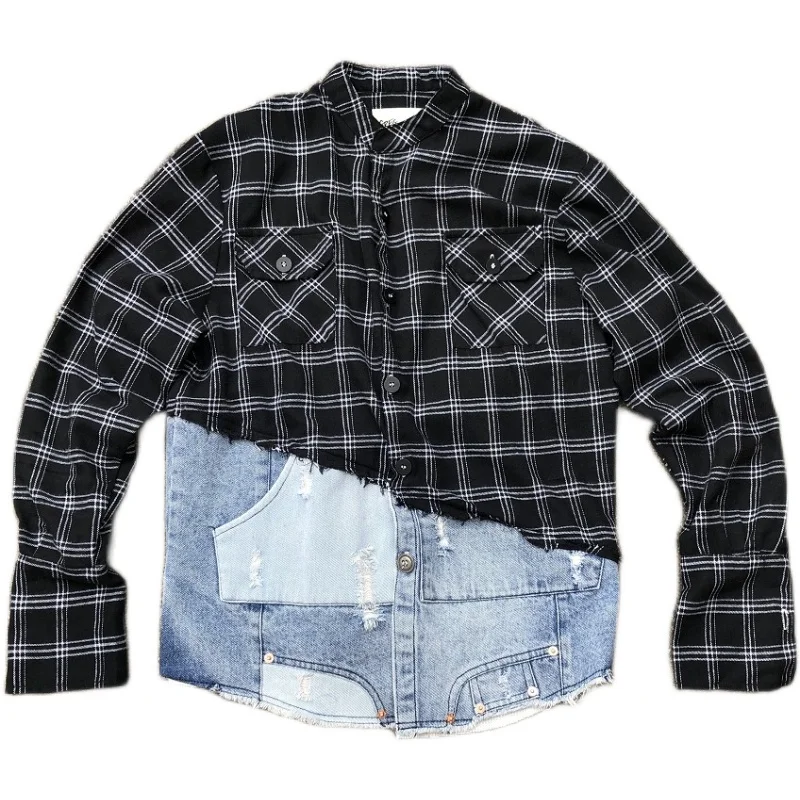 Top Quality GREG LAUREN Vintage Patchwork Versatile Splice Tartan Shirt Jacket Techwear Streetwear Woman Clothes Men's Clothing
Top Quality GREG LAUREN Vintage Patchwork Versatile Splice Tartan Shirt Jacket Techwear Streetwear Woman Clothes Men's Clothing