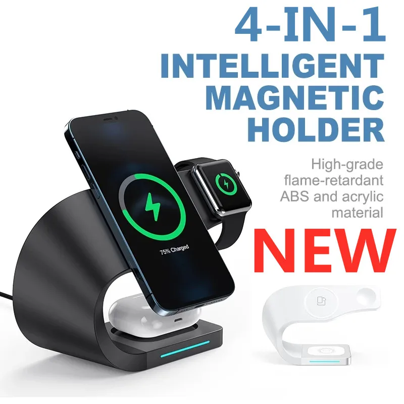 Fast Wireless Charger 15W 4 in 1 Magnetic Charging Station For iPhone 13 12 11 Pro XS MAX iWatch Apple Watch SE 6 5 4 3 AirPods
Fast Wireless Charger 15W 4 in 1 Magnetic Charging Station For iPhone 13 12 11 Pro XS MAX iWatch Apple Watch SE 6 5 4 3 AirPods