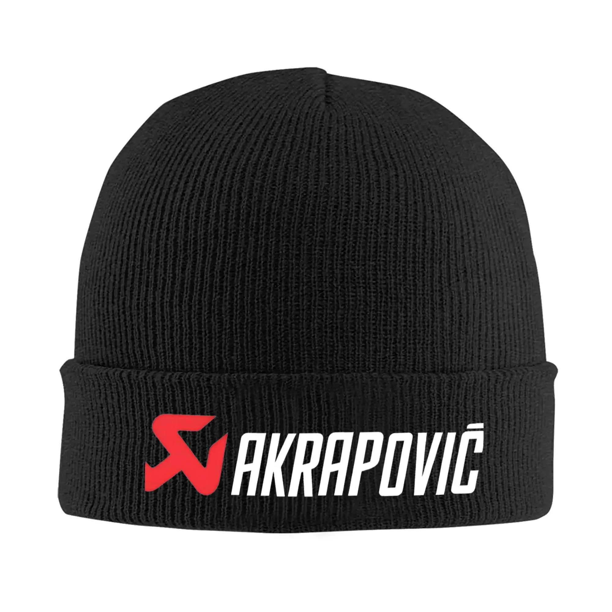 Вязаная шапка с логотипом Akrapoviccs осенне-зимняя теплая акриловая мотоциклетная в