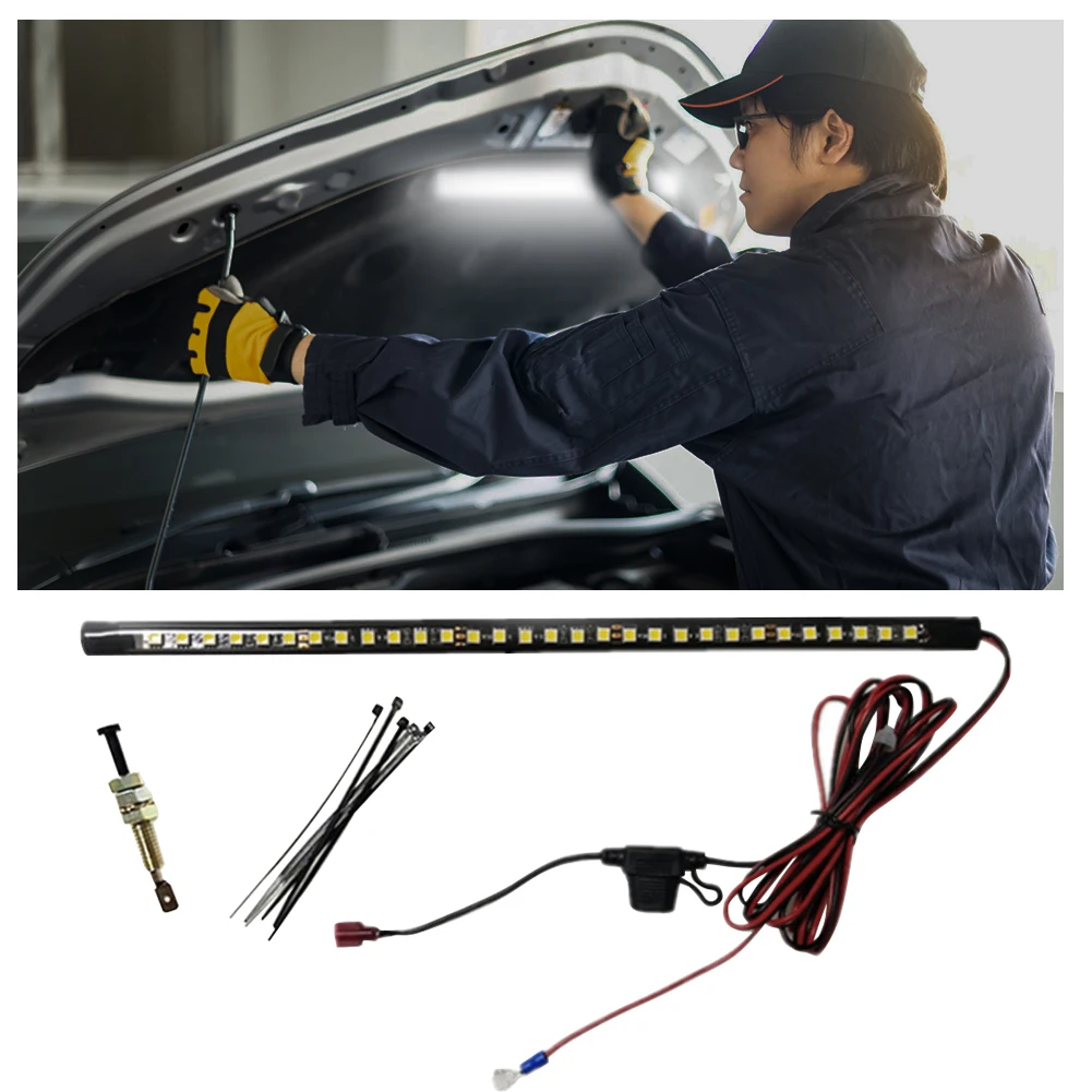 36CM Car Under Hood LED Light Kit with Automatic on/off 5050 LED IP67 Waterproof Car Light Interior Engine Cover Inspection Lamp
36CM Car Under Hood LED Light Kit with Automatic on/off 5050 LED IP67 Waterproof Car Light Interior Engine Cover Inspection Lamp