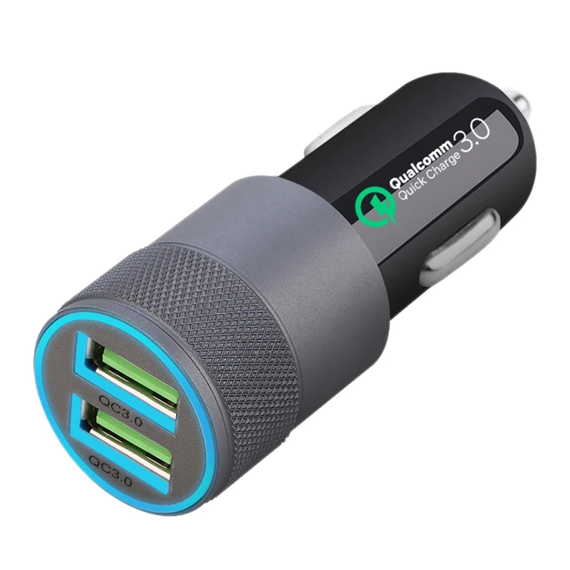 QC3.0 Mobile Phone Car Charger 2.4A Dual USB Car Charger Car Lighter Charging Head
QC3.0 Mobile Phone Car Charger 2.4A Dual USB Car Charger Car Lighter Charging Head