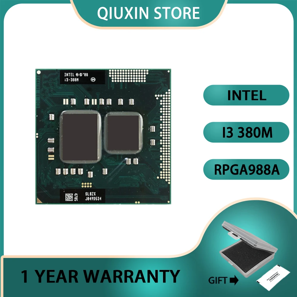 Original lntel Core i3 380M 2.53GHz i3-380M Dual-Core Processor PGA988 Mobile CPU Laptop processor free shipping
Original lntel Core i3 380M 2.53GHz i3-380M Dual-Core Processor PGA988 Mobile CPU Laptop processor free shipping