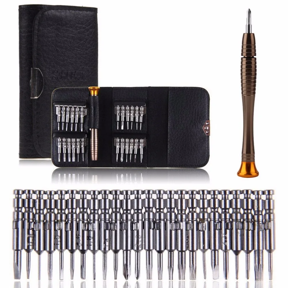Набор отверток Torx Tools, комплект инструментов 25 в 1 для ремонта iPhone, мобильных телефонов, планшетов, кошельков
Набор отверток Torx Tools, комплект инструментов 25 в 1 для ремонта iPhone, мобильных телефонов, планшетов, кошельков