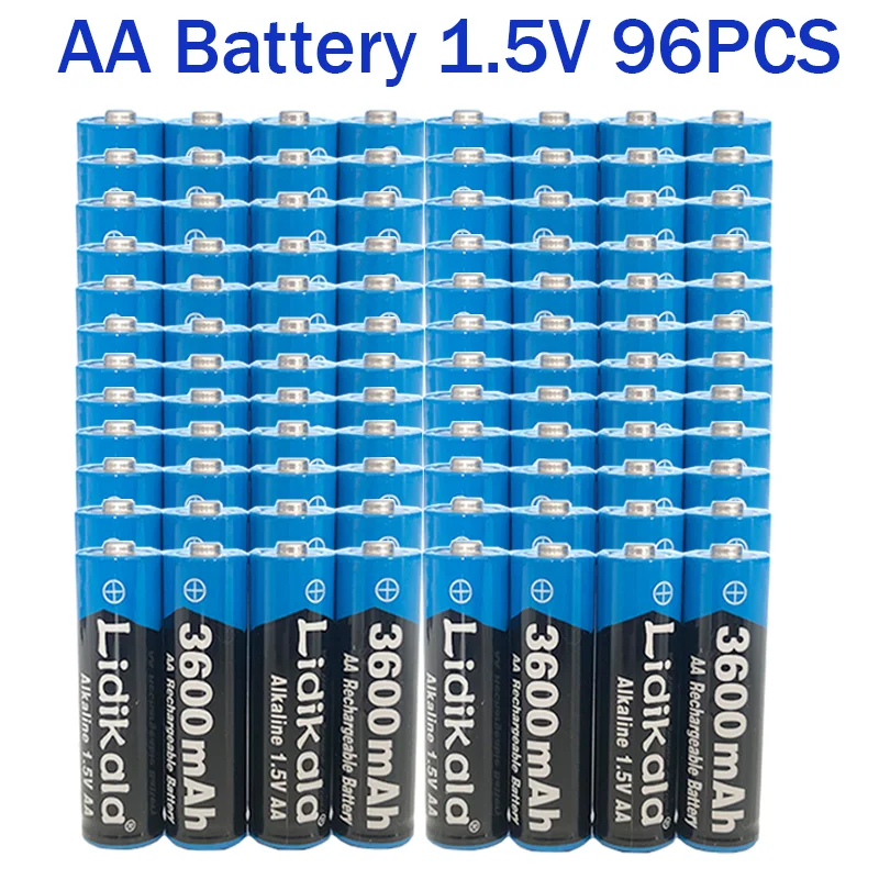 AA Battery Free Shipping 2023New Bestselling1.5V3600mAh Rechargeable Battery for Led Light Toy Camera Microphone Battery 1-96PCS
AA Battery Free Shipping 2023New Bestselling1.5V3600mAh Rechargeable Battery for Led Light Toy Camera Microphone Battery 1-96PCS