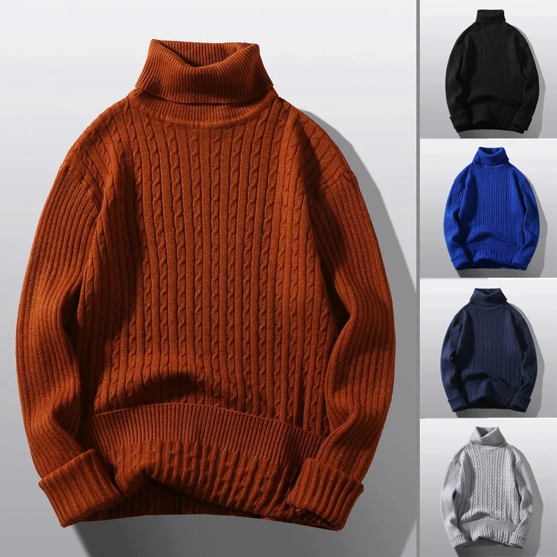 Winter New Slim Men's Turtleneck Sweater Winter Casual Men's Knitted Sweater Keep Warm Fitness Men Pullovers
Winter New Slim Men's Turtleneck Sweater Winter Casual Men's Knitted Sweater Keep Warm Fitness Men Pullovers