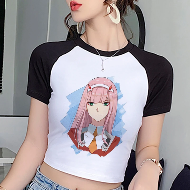 Cute Anime Darling In The Franxx Zero TWO Sexy Crop Top White O Neck Short Sleeve Tshirt Anime Harajuku Y2k Streetwear Women
Cute Anime Darling In The Franxx Zero TWO Sexy Crop Top White O Neck Short Sleeve Tshirt Anime Harajuku Y2k Streetwear Women