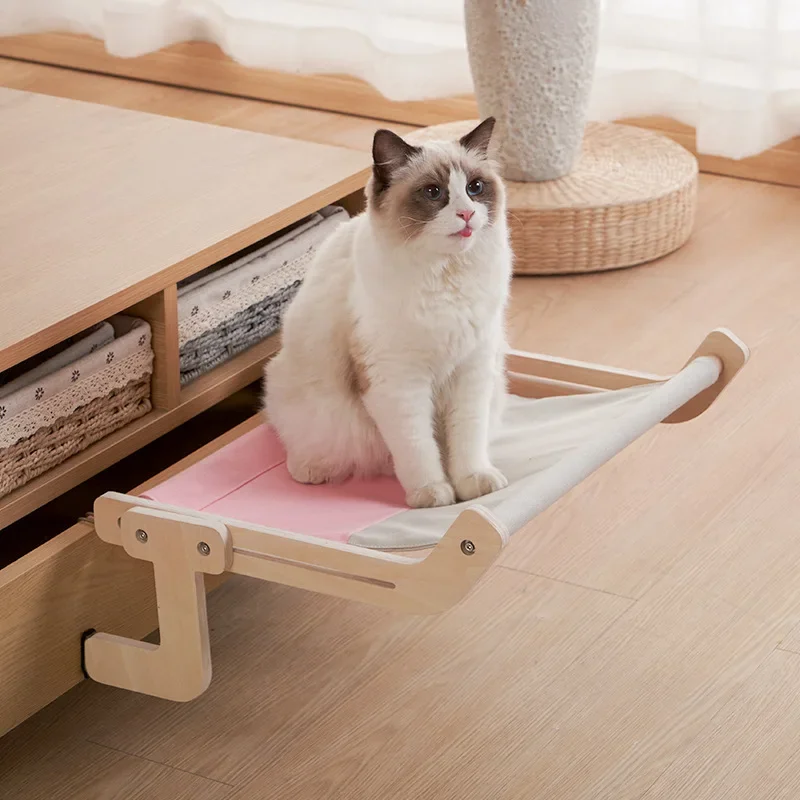 

Оконный гамак Perch легкая хлопковая моющаяся кровать, холст, многослойная деревянная фанера в форме кошки, лидер продаж, прочная подвесная сборка