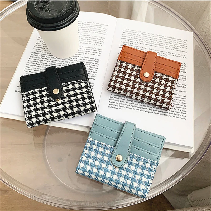 1 Pc Classical Houndstooth Pattern Women Mini Wallet Pu Leather Silm Business Card Holder Wallet Coin Purse Pouch
1 Pc Classical Houndstooth Pattern Women Mini Wallet Pu Leather Silm Business Card Holder Wallet Coin Purse Pouch