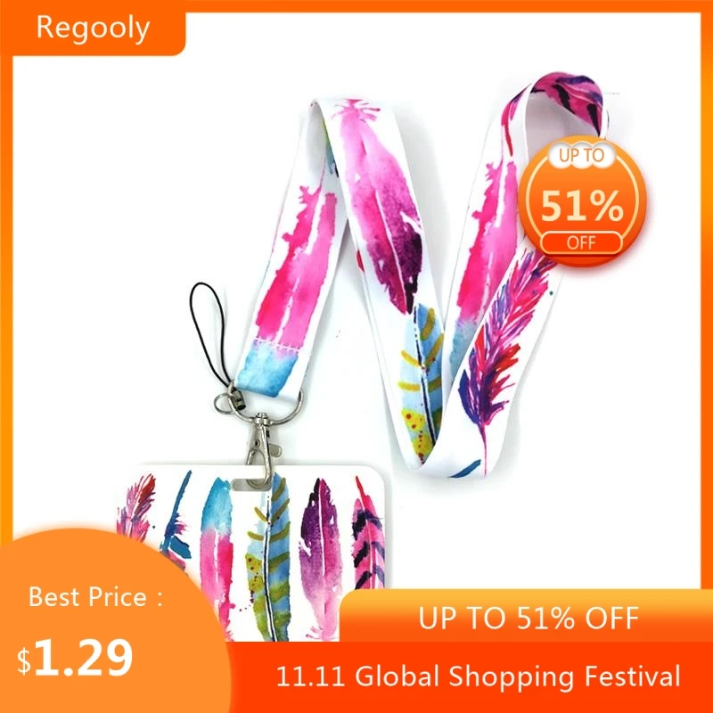 Pink Feathers Color Leaves Creative Lanyard Card Holder Student Hanging Neck Phone Lanyard Badge Subway Access Card Holder
Pink Feathers Color Leaves Creative Lanyard Card Holder Student Hanging Neck Phone Lanyard Badge Subway Access Card Holder