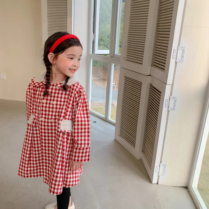 2022 New Spring Children's Clothing Girls Vintage Red Small Plaid Trench Coat
2022 New Spring Children's Clothing Girls Vintage Red Small Plaid Trench Coat