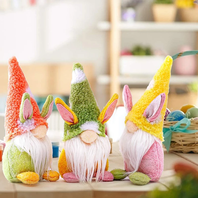 Easter Decorations Handmade Kid Children Toys Colorful Gnome Bunny Faceless Plush Doll with Eggs Gifts Toys Kids Easter Gift 
Easter Decorations Handmade Kid Children Toys Colorful Gnome Bunny Faceless Plush Doll with Eggs Gifts Toys Kids Easter Gift