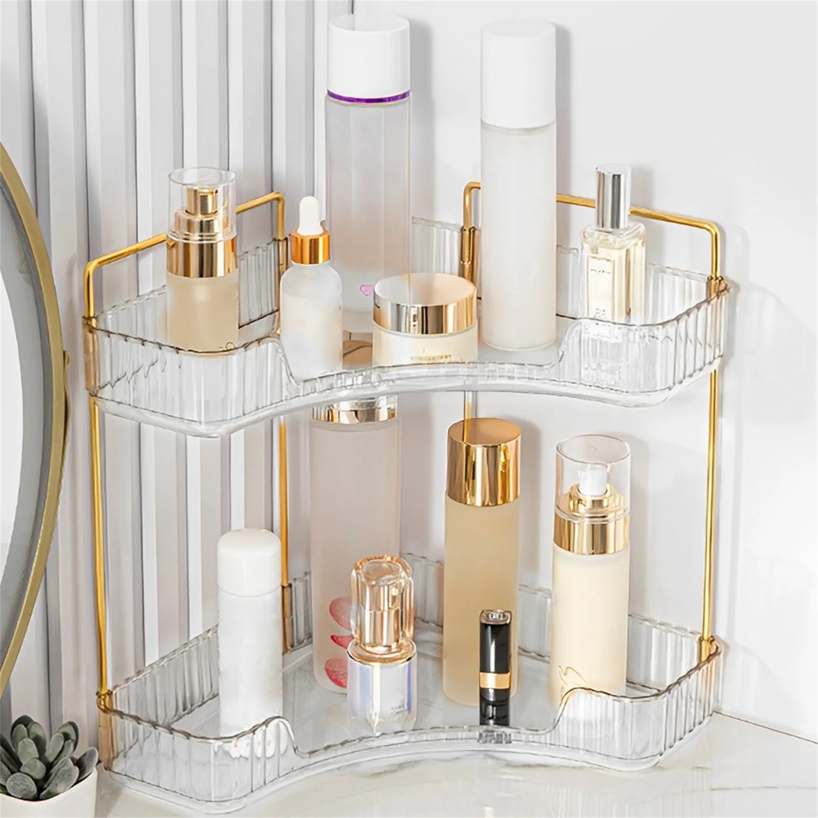 New Corner Bathroom Countertop Organizer 2 Tier Corner Countertop Storage Clear Corner Vanity Tray Triangular Space Saving
New Corner Bathroom Countertop Organizer 2 Tier Corner Countertop Storage Clear Corner Vanity Tray Triangular Space Saving