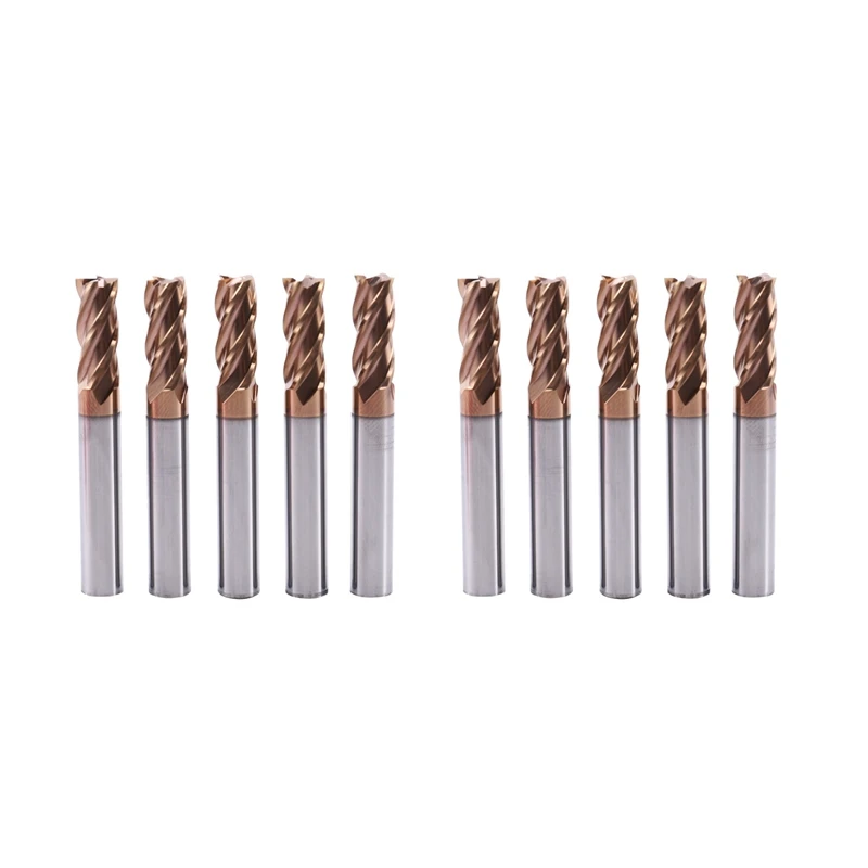 10PCS HRC55 8Mm Solid Carbide Endmills Endmill 4 Flute Standard Length Side Milling Slotting Profiling Face Mill
10PCS HRC55 8Mm Solid Carbide Endmills Endmill 4 Flute Standard Length Side Milling Slotting Profiling Face Mill