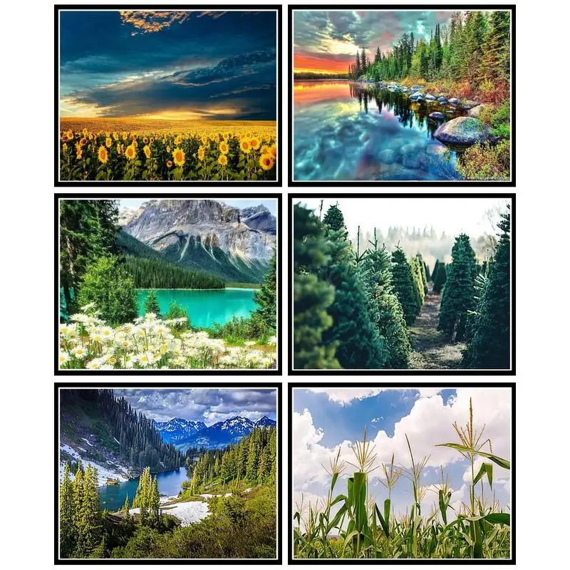 

GATYZTORY 5d Diamond Painting Tree Landscape Diamond Mosaic Embroidery Mountain Handmade Gift Decoration New Arrivals 30X40CM