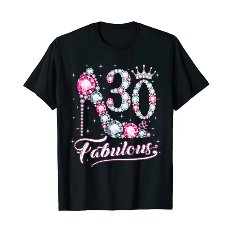 30 & and Fabulous 1992 30-Years-Old Clothes for Ladies T-Shirt Girly Pink High Heel Shoe Crown 30th Birthday Gifts Women Tees
30 & and Fabulous 1992 30-Years-Old Clothes for Ladies T-Shirt Girly Pink High Heel Shoe Crown 30th Birthday Gifts Women Tees