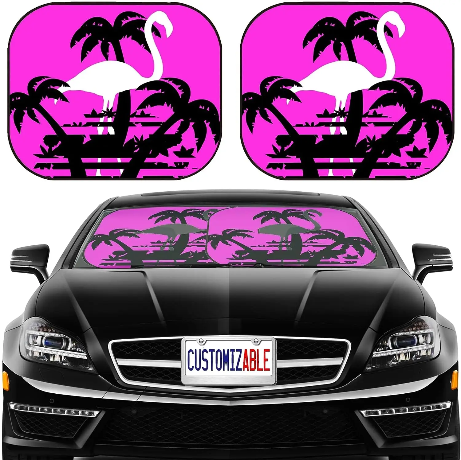 Flamingo Hawaii Style Purple Pink Car Sun Shade Windshield Sunshade Universal Fit 2 Pack UV and Heat Protect Car Sun Shade
Flamingo Hawaii Style Purple Pink Car Sun Shade Windshield Sunshade Universal Fit 2 Pack UV and Heat Protect Car Sun Shade