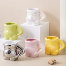 400ml Morning Cup Creative Tea Mug Porcelain Coffee Cups Porcelain Mug for Oatmeal Travel Housewarming Party Birthday Gift