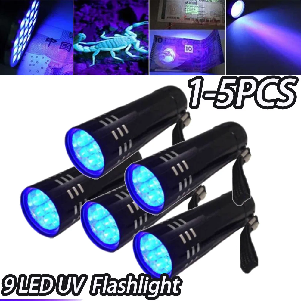 1/2/3/4/5PC UV Light Torch Lamp Super Mini 9 LED Flashlight Black Ultraviolet Light Super Mini Aluminum UV Flashlight Torch Lamp
1/2/3/4/5PC UV Light Torch Lamp Super Mini 9 LED Flashlight Black Ultraviolet Light Super Mini Aluminum UV Flashlight Torch Lamp