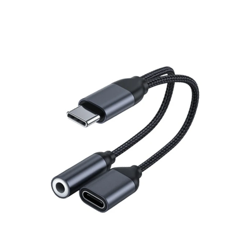 USB C to 3.5mm Headphone Jack Adapter with USB C PD 3.0 Charging Port Type C to Aux Dongle Cable Fast Charge
USB C to 3.5mm Headphone Jack Adapter with USB C PD 3.0 Charging Port Type C to Aux Dongle Cable Fast Charge