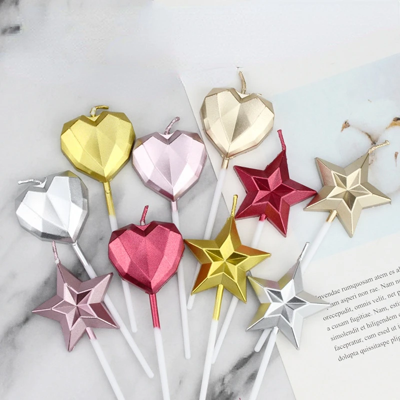 1PC Birthday Cake Candle Diamond Heart Star Shape Candles Creative 3D Lovely Cupcake Candle Children's Party Decoration
1PC Birthday Cake Candle Diamond Heart Star Shape Candles Creative 3D Lovely Cupcake Candle Children's Party Decoration