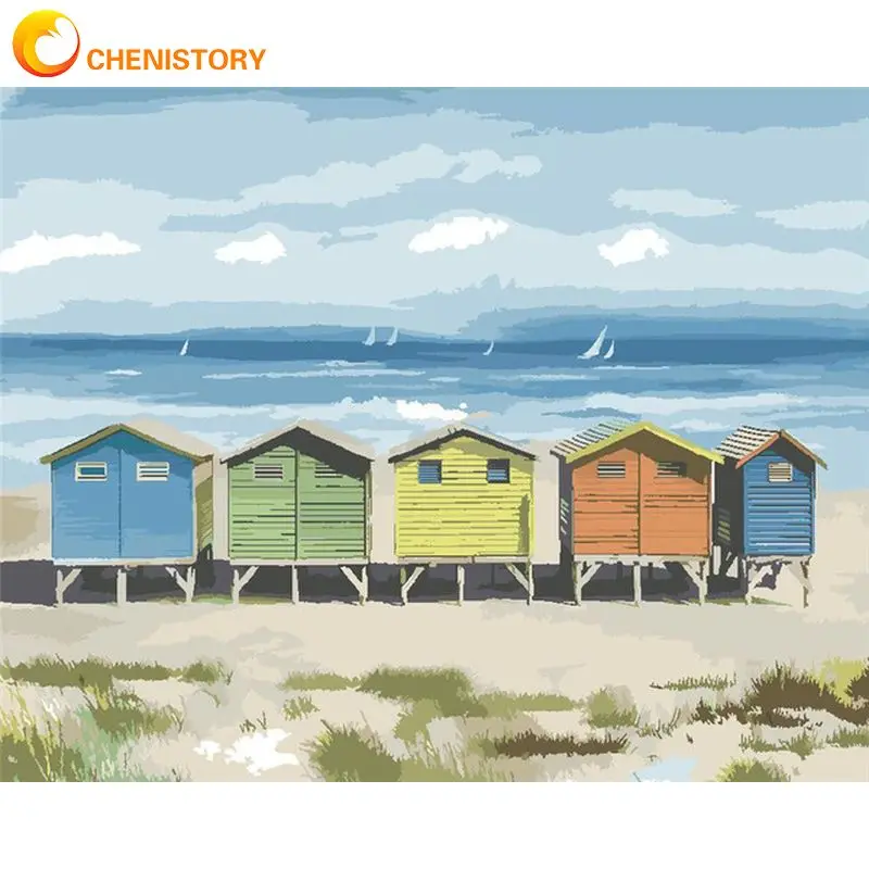 CHENISTORY Oil Painting By Numbers On Canvas Decorative Paintings Wooden House On Beach Artwork For Adults Diy Gift Handpainted
CHENISTORY Oil Painting By Numbers On Canvas Decorative Paintings Wooden House On Beach Artwork For Adults Diy Gift Handpainted