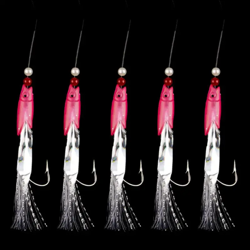 High Quality Carbon Steel Mackerel Feathers Bass Cod Lure Sea Fishing Luminous Fishing Hook Treble Bait Fishing Wire
High Quality Carbon Steel Mackerel Feathers Bass Cod Lure Sea Fishing Luminous Fishing Hook Treble Bait Fishing Wire