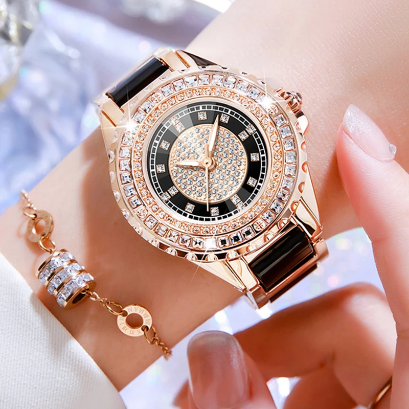 2023 New Fashion Diamond Inlaid Night Glow Waterproof Imitation Ceramic Women's Quartz Wrist
2023 New Fashion Diamond Inlaid Night Glow Waterproof Imitation Ceramic Women's Quartz Wrist