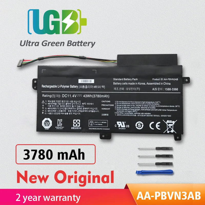 Новый оригинальный аккумулятор UGB для SAMSUNG NP370R4E NP370R5E NP370R5V NP450R4E NP450R5E NP450R4V NP450R5V NP470R5E