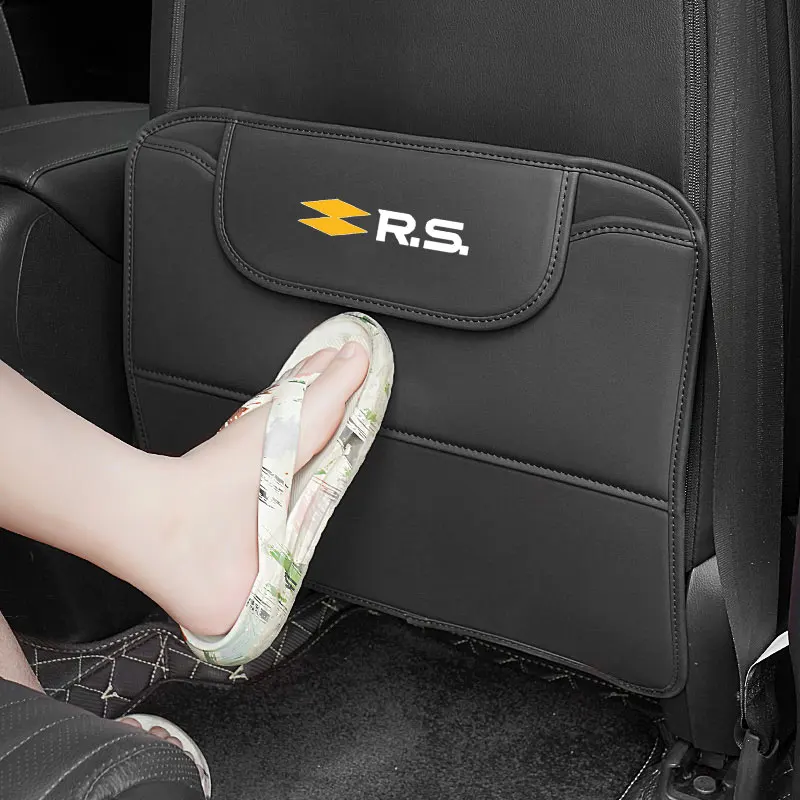 

Car seat back anti-kick pad anti-wear pad Car Storage Bags For Renault RS Clio Scenic Logan Megane Koleos Sandero Safrane Vel