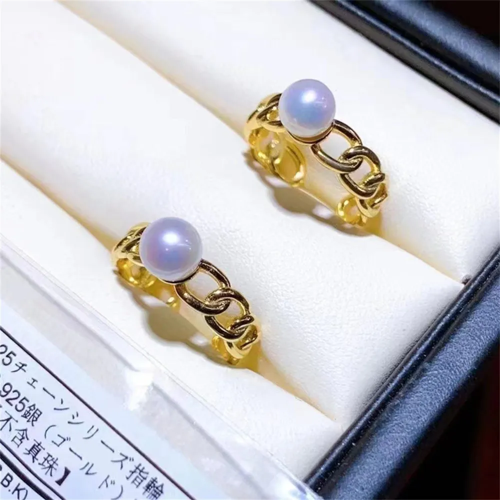 DIY Pearl Accessories S925 Sterling Silver Jewelry Vintage Pearl Ring Empty Holder Adjustable Fit 6-8mm Beads
DIY Pearl Accessories S925 Sterling Silver Jewelry Vintage Pearl Ring Empty Holder Adjustable Fit 6-8mm Beads