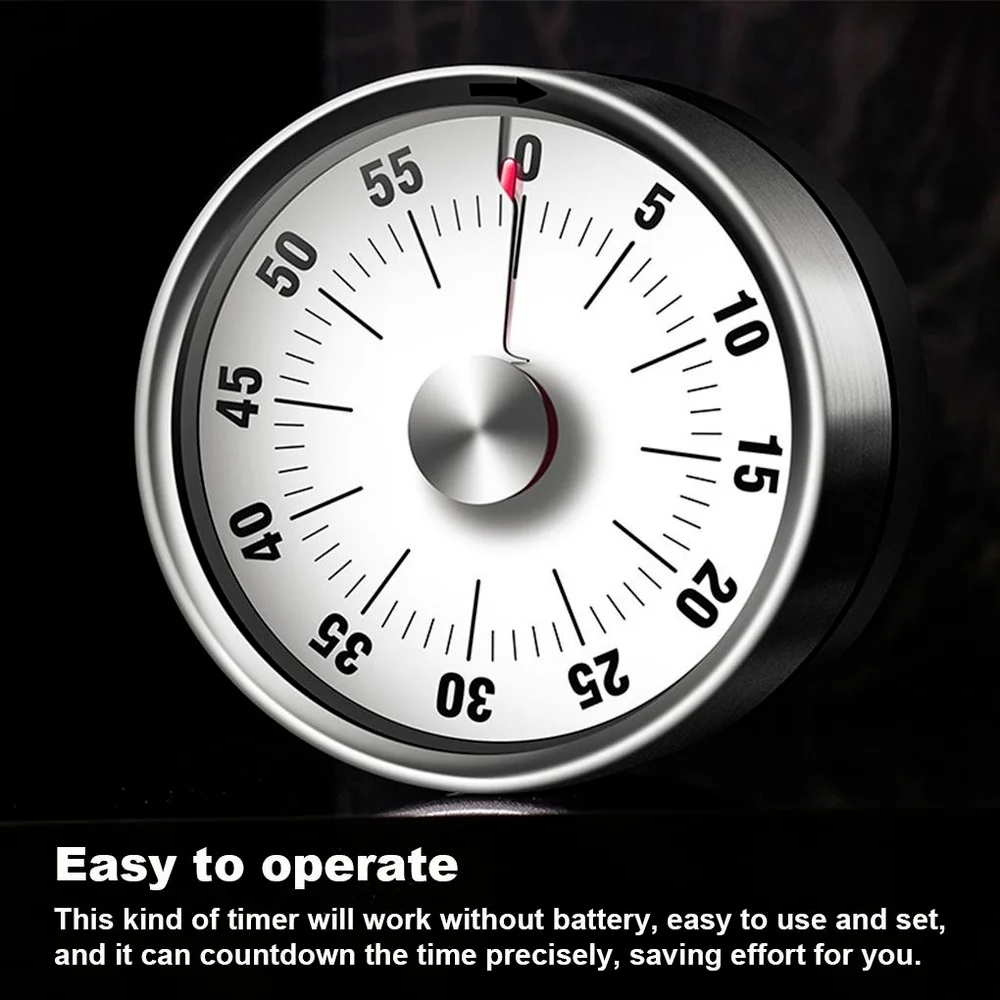 Mechanical Kitchen Timer Magnet Round 60 Minute Stainless Steel Countdown Cooking Clock Alarm Time Reminder Home Cooking Timer
Mechanical Kitchen Timer Magnet Round 60 Minute Stainless Steel Countdown Cooking Clock Alarm Time Reminder Home Cooking Timer