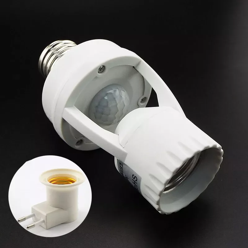 Infrared Motion Sensor E27 power plug LED Lamp Base Socket Adapter Holder Light Control Switch Bulb 110V-240V PIR Induction
Infrared Motion Sensor E27 power plug LED Lamp Base Socket Adapter Holder Light Control Switch Bulb 110V-240V PIR Induction