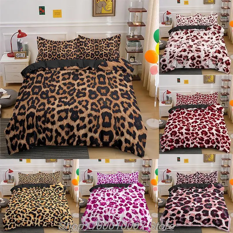 Leopard print Bedding Set Duvet Cover For Kids Teens Adult Quilt Comforter Bedspread With Pillowcase
Leopard print Bedding Set Duvet Cover For Kids Teens Adult Quilt Comforter Bedspread With Pillowcase