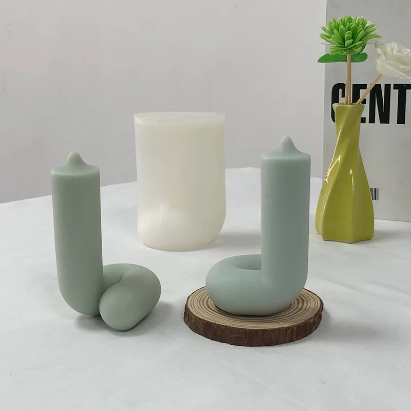 

Twisted Cylindrical Candle Silicone Mold Geometric Column Aromatherapy Candle Resin Soap Gypsum Mould Ice Cube Molds Home Decor