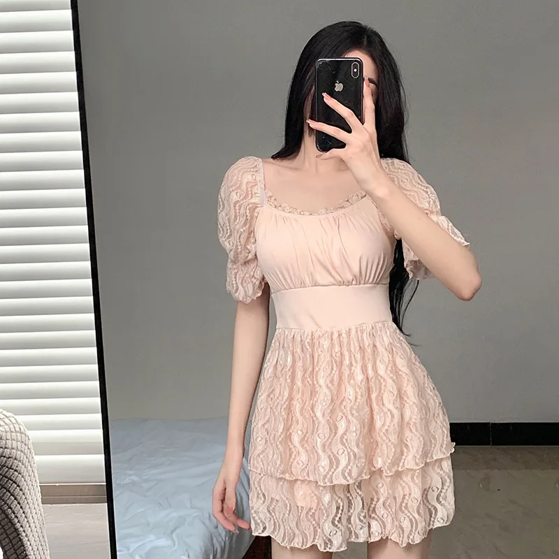 Wisuwore 2023 New Hot Spring Swimsuit Women's Body Covered Conservative Dress Korean Fairy Style One Piece Swimsuit
Wisuwore 2023 New Hot Spring Swimsuit Women's Body Covered Conservative Dress Korean Fairy Style One Piece Swimsuit