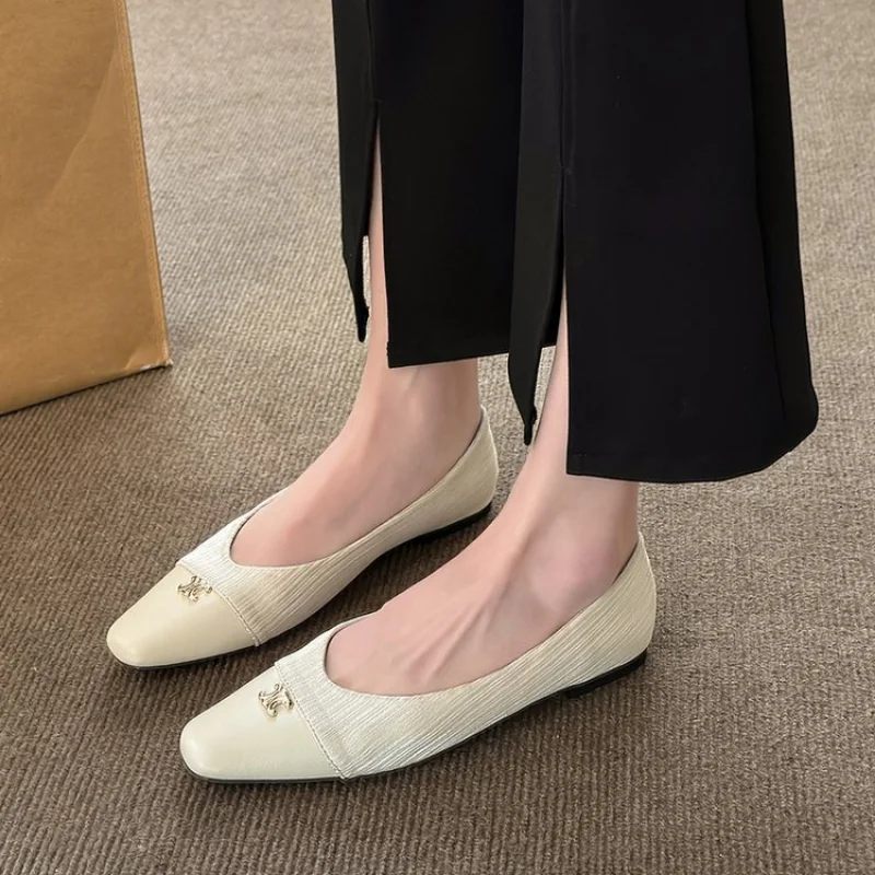 

2023 Arrival Women Flats Ballet Fashion Buckle Flat Shoe Female Shallow Ballerina Slip on Moccasin Mixed Colors Mujer