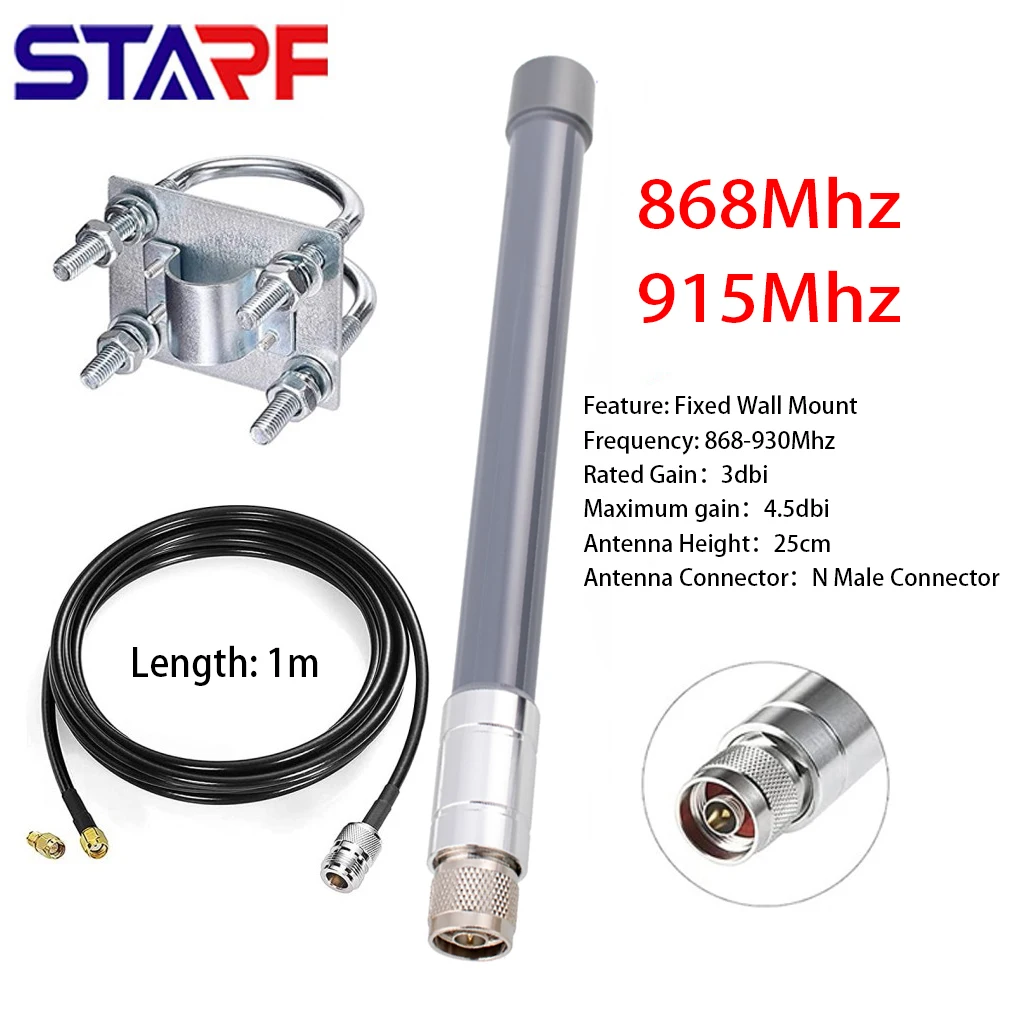 860-930MHz LoRa Helium 4.5dBi N-Male Omni Fiberglass Aerial Antenna HNT RAK Helium Hotspot Miner V2 V1 Bobcat Miner 300 Antenna
860-930MHz LoRa Helium 4.5dBi N-Male Omni Fiberglass Aerial Antenna HNT RAK Helium Hotspot Miner V2 V1 Bobcat Miner 300 Antenna