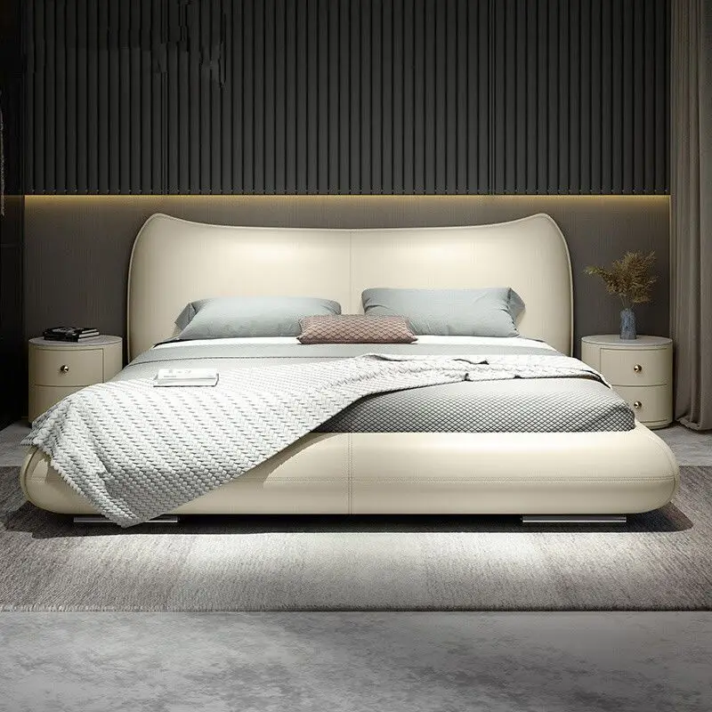 Italian minimalist bed, new wedding bed, master bedroom king bed, modern and simple, luxurious leather double bed, leather bed
Italian minimalist bed, new wedding bed, master bedroom king bed, modern and simple, luxurious leather double bed, leather bed