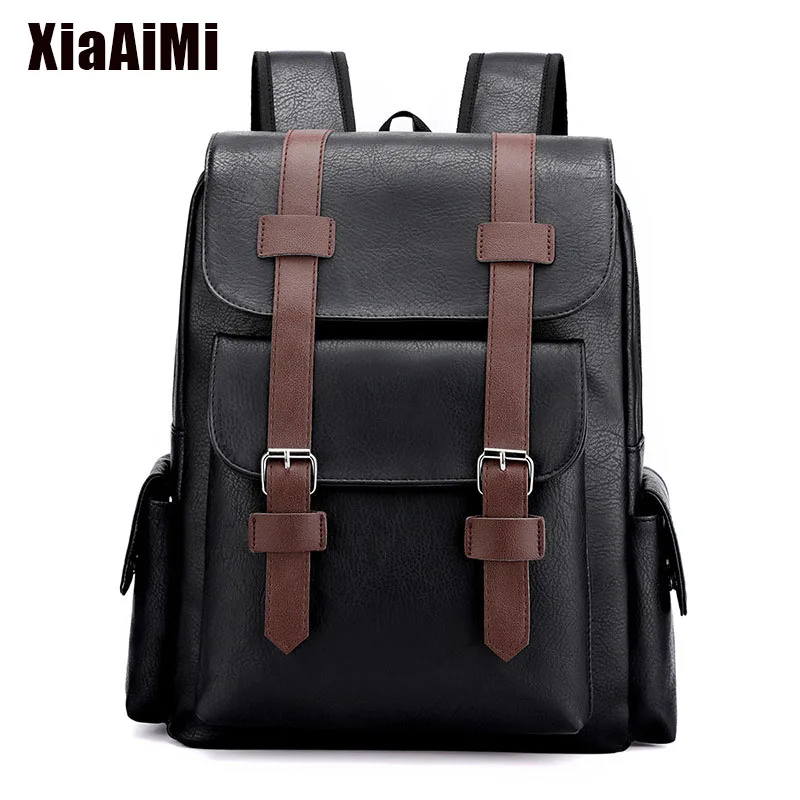 Men'S Waterproof And Wear-Resistant Backpack Black Brown Pu Soft Surface Large-Capacity Student Bag Laptop Fashion Casual Bag
Men'S Waterproof And Wear-Resistant Backpack Black Brown Pu Soft Surface Large-Capacity Student Bag Laptop Fashion Casual Bag